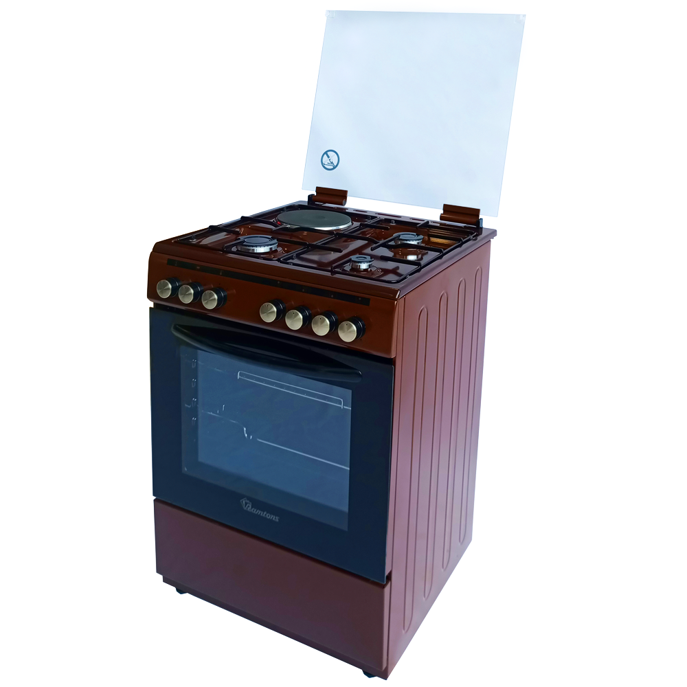 Ramtons Freestanding Gas Cooker YK66E3113T04M5 — 3 Gas Burners + 1 Electric Hot Plate with Built-in Oven (60 × 60 cm)