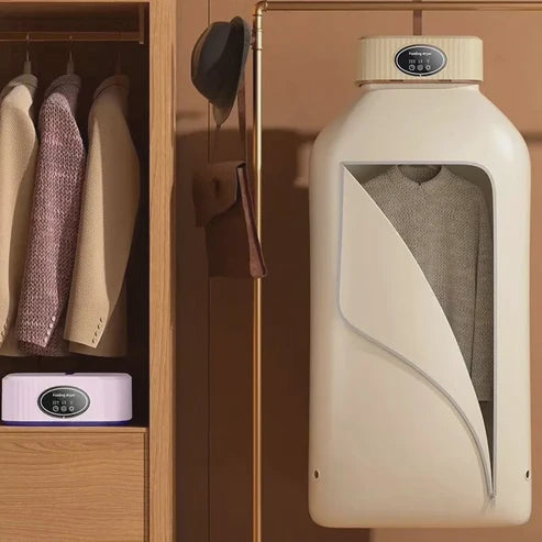 Portable foldable clothes drying machine