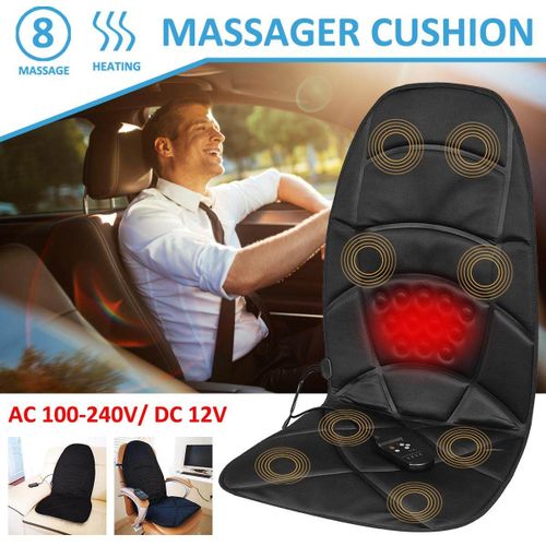 Heated Back Massage Cushion Seat Chair Massager  Neck Thigh Shoulder New
