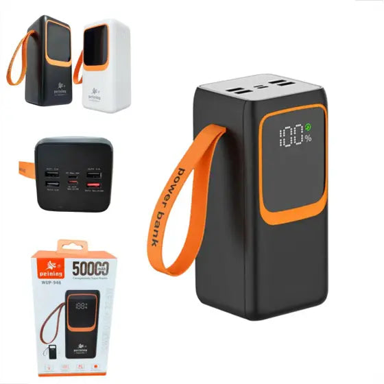 Portable Charger Power Bank 50000 Universal Turbo Flashlight