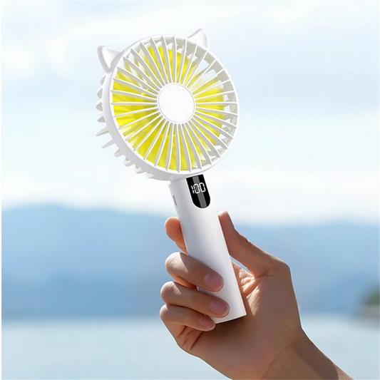 V10 PRO 1200mAh Handheld Standable with Digital Display Multi-Function Convenient Portable Fan,Glacier