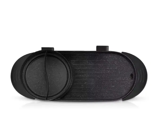 RAF R 5413 Electric Grilled 2 in 1 Hot Pot BBQ Grill Electric Multifunctional Home Smokeless Hot Pot Baking Tray Double Pot Design