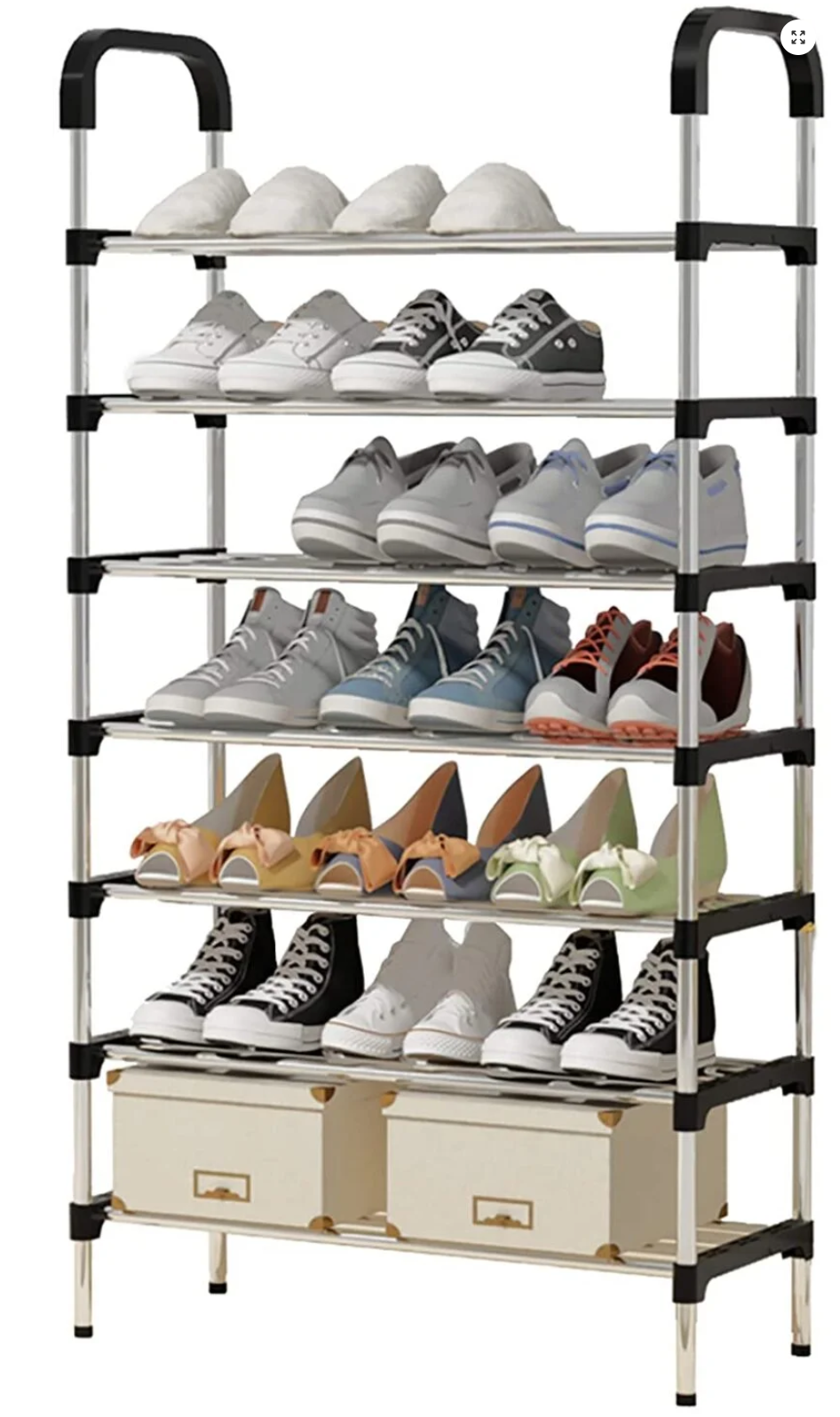Shoe Rack 7-Tier Metal Shoe Storage Organiser