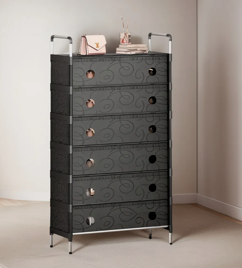 Shoe Rack Organizer 6 Tiers Dust-proof & Stainless Steel Free Standing