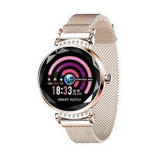 Women's Smart Watch, Answer Call, Round Dial, Small Elegant Fitness Watch with Metal Strap, SpO2/24H Heart Rate / Sleep 123 Sport Rose Gold