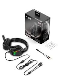 Onikuma K20 Wired Gaming Headsets with Microphone RGB Light (Black)