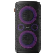 Hisense Party Rocker One Portable Bluetooth Party Speaker — 300 W Sound System with LED Lights, Mic Input & Rechargeable Battery