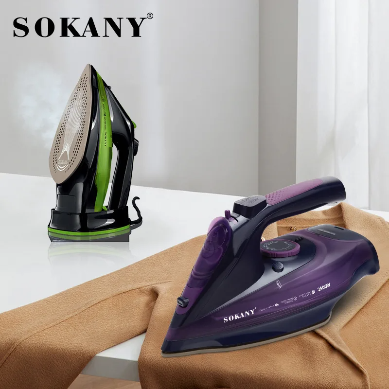 SOKANY SK-2085 Steam Iron – 2400 W • Variable Steam Control • ABS + Ceramic Soleplate