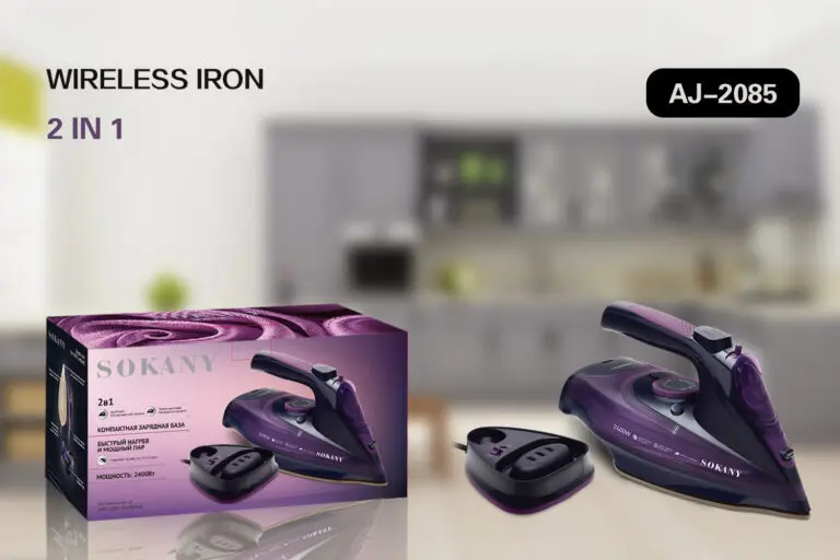SOKANY SK-2085 Steam Iron – 2400 W • Variable Steam Control • ABS + Ceramic Soleplate