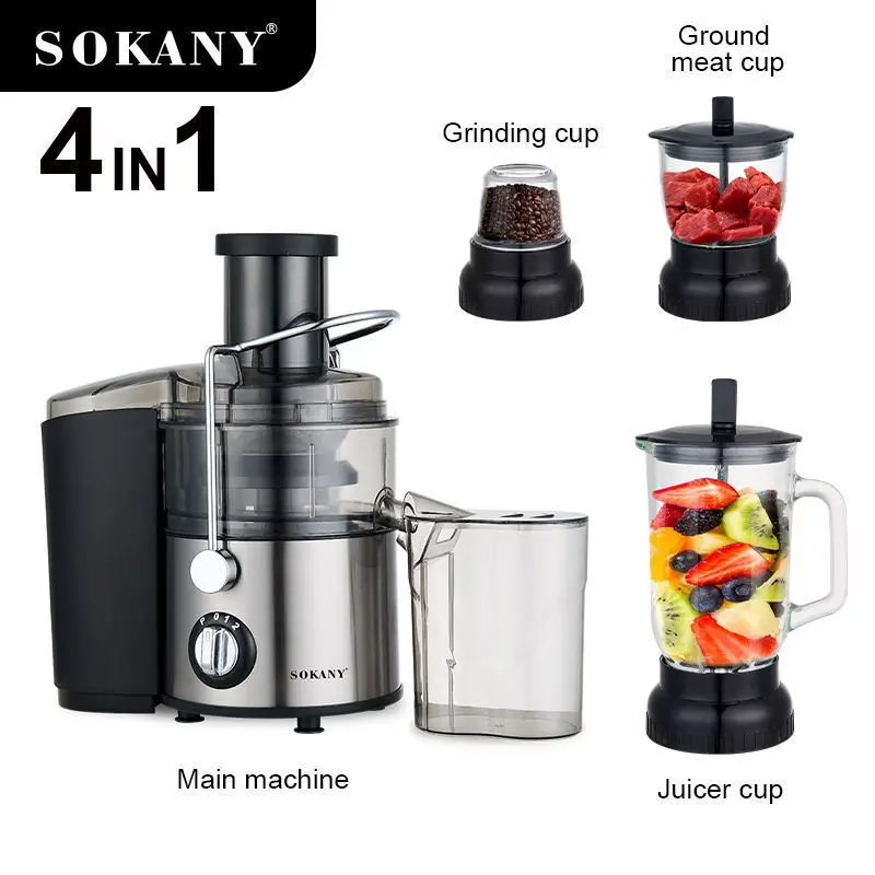 SOKANY SK-4009 4-in-1 Juicer – 800W • Multi-Function • 304 Stainless Steel Blade