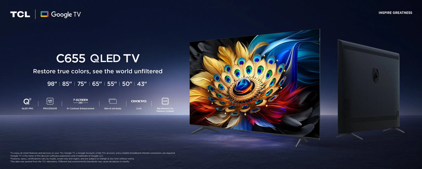 TCL 55 Inch C655 QLED  TV