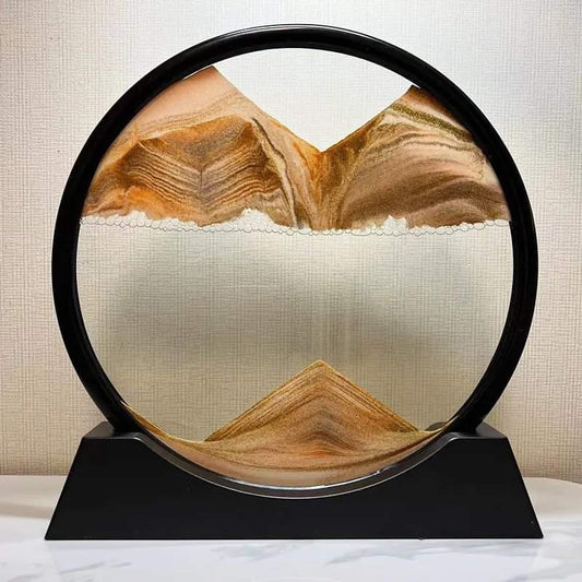 Moving sand scape decor
