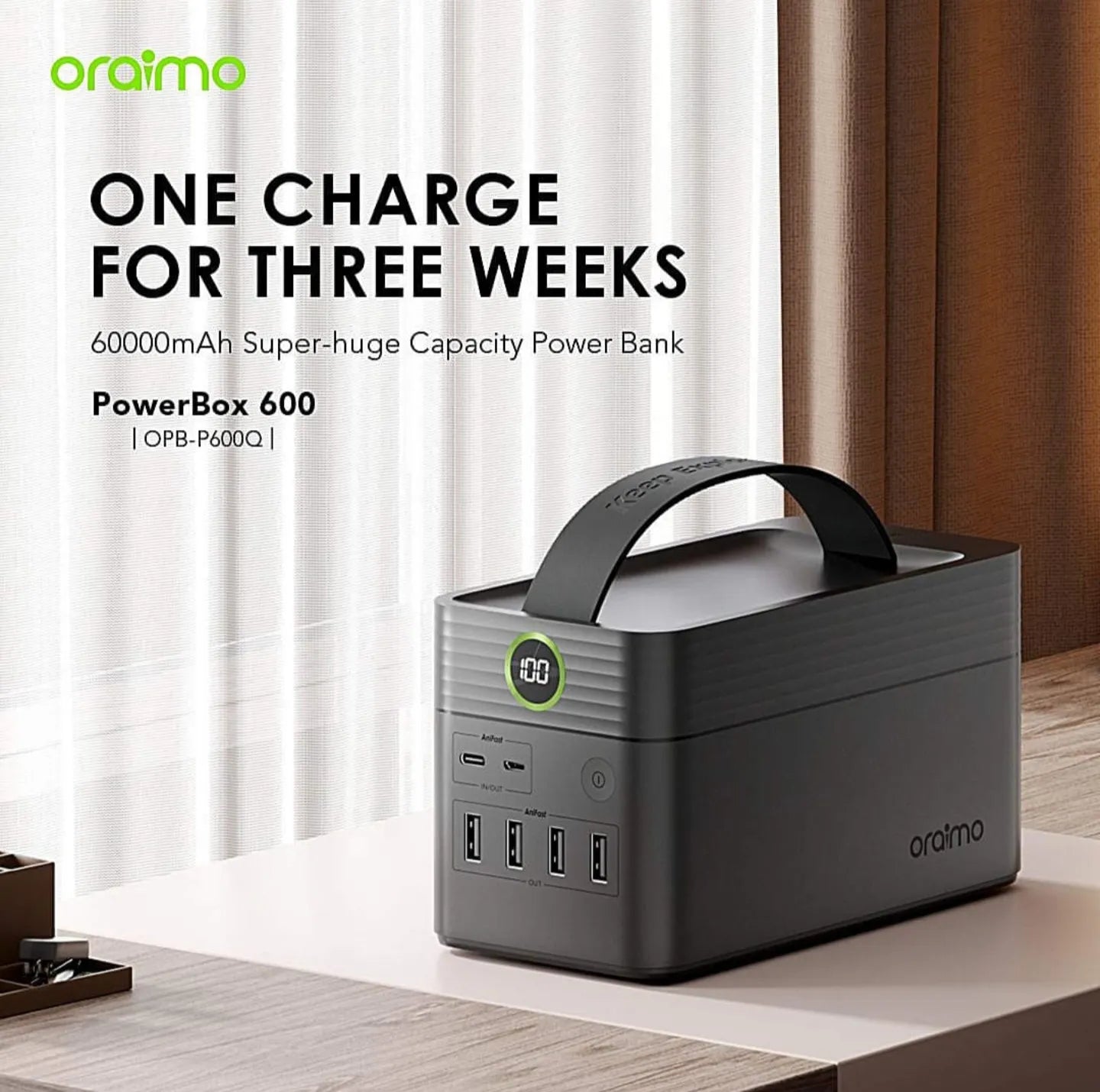 oraimo PowerBox 600 60000mAh 22.5W Power Bank