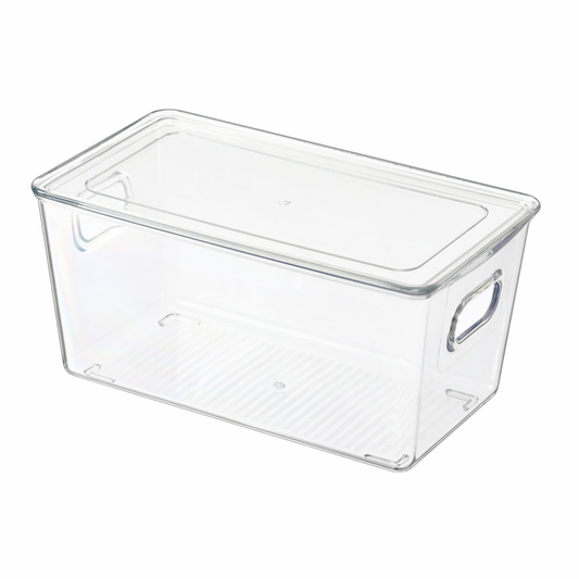 Rectangular plastic storage container
