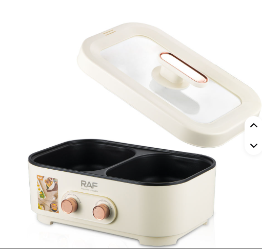 RAF R.5420 6L Big Capacity 2 in 1 Multifunctional Electric Hot Pot Professional Electric Grill and Hot Pot