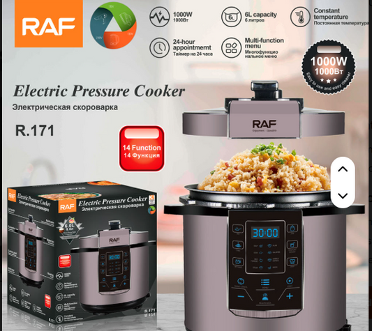 RAF R 171 Newest Multifunctional 6L Pressure Cooker Smart Programmable Digital Electric Pressure Rice Cooker