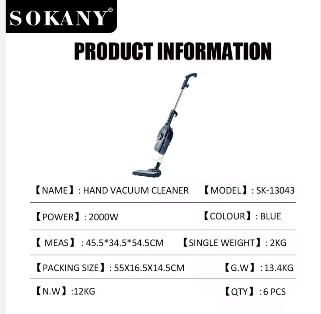 SOKANY SK-13043 Vacuum Cleaner