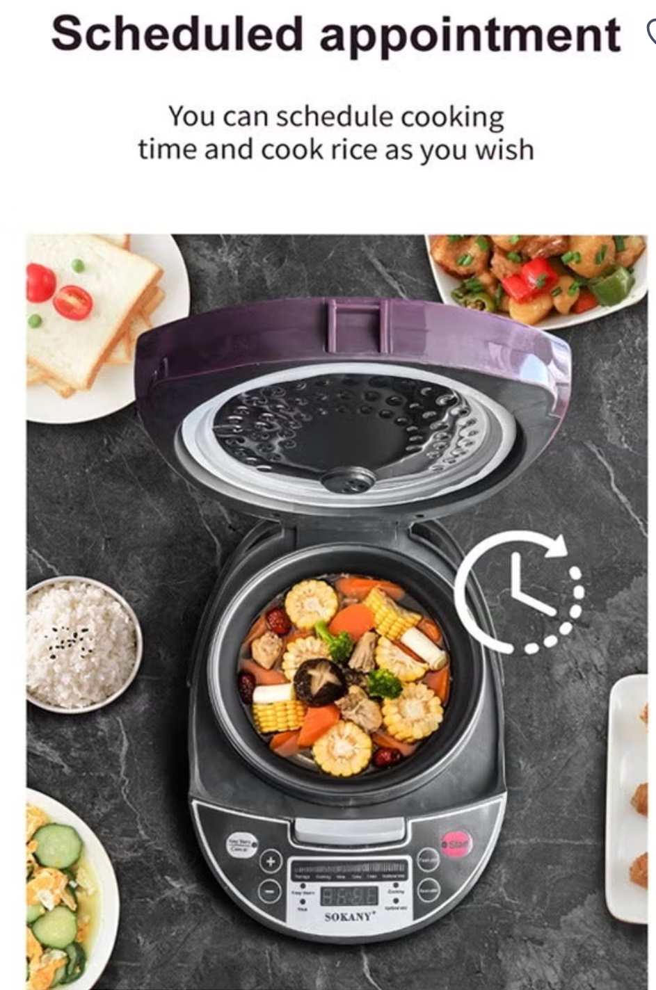 Sokany 6L Automatic Smart Digital Rice Cooker