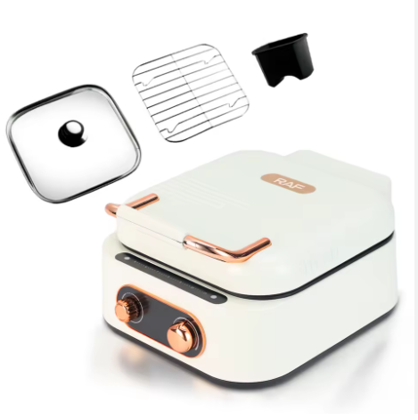 R.5409 3 in 1 Electric Hot Pot BBQ Grill Multifunction Portable Home Foldable Non-stick Split Pot Smokeless Barbecue Pan