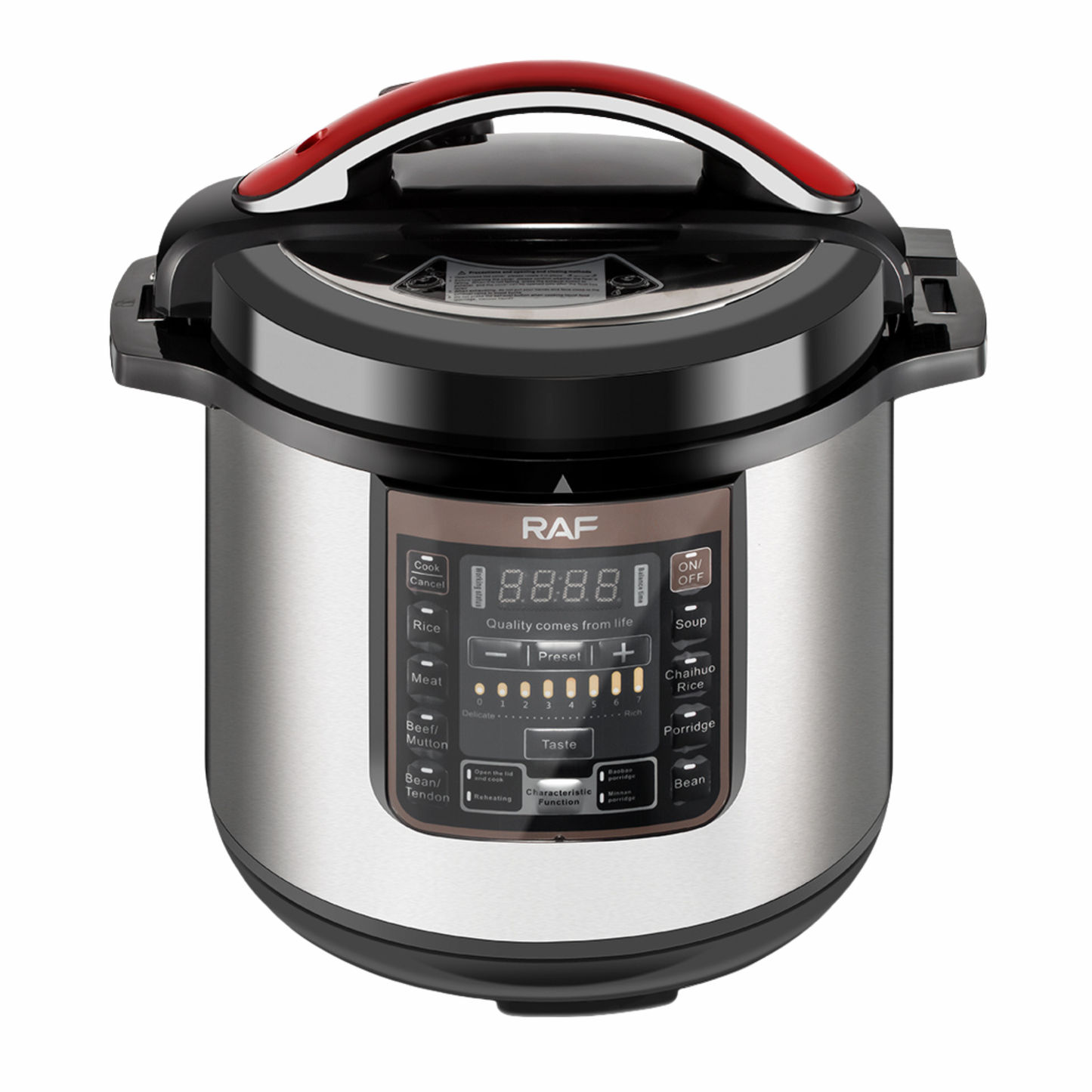 RAF R.181 Multi Programmable Electric Pressure Cookers-8L