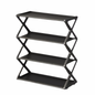 X-Shaped Shoe Rack for Home Multifunctional Steel Assembly Shoecase