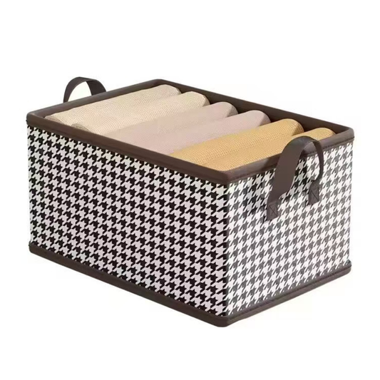 Foldable Closet Storage Box (Black & White Pattern)