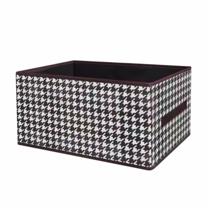 Foldable Closet Storage Box (Black & White Pattern)