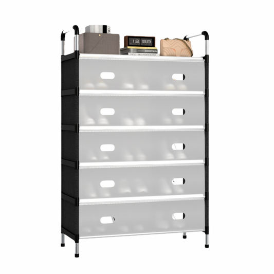 Shoe Rack Organizer 6 Tiers Dust-proof & Stainless Steel Free Standing