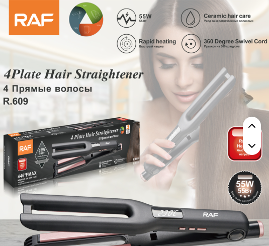 RAF Grooming Kit – 4-Plate Hair Straightener R609
