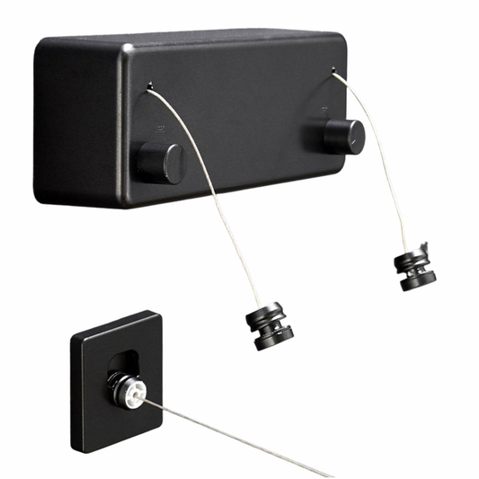 Retractable Clothesline, 17 Feets 304 Stainless Steel Double Clothes Line