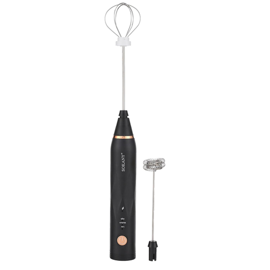 Sokany 2 IN 1 USB Rechargeable Milk Frother & Egg Beater