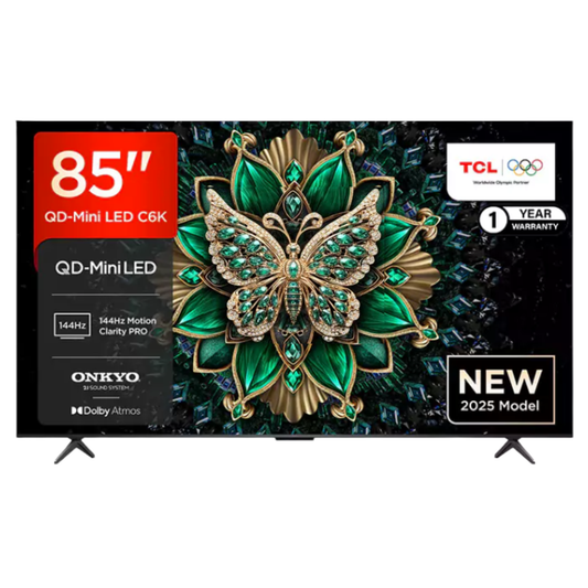 TCL 85″ 85C6K Premium QD-Mini LED 4k Google Tv