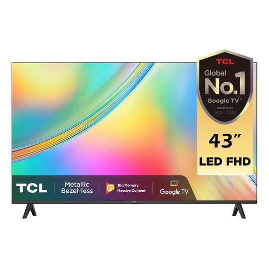 TCL 43″ S5400A (2024) FHD Smart Android Frameless TV – 43S5400